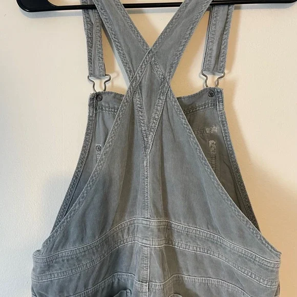 American Eagle Size Small Corduroy Overalls Womens Carpenter Utility Cotton - Picture 7 of 11